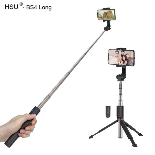 Селфи стик 3 в 1 HSU Long – до 88 см + опция трипод и Bluetooth дистанционно | iPhone /Android - HSU-3-in-1-Wireless-Bluetooth-Selfie-Stick-Mini-Tripod-long_004