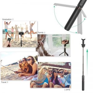 HSU 3 in 1 Wireless Bluetooth Selfie Stick Mini Tripod 03g
