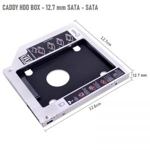 Caddy Кутия 12.7mm за Втори Хард Диск HDD /SSD – 12.7mm - Universal-2nd-HDD-Caddy-12-7mm-SATA-3-box_2