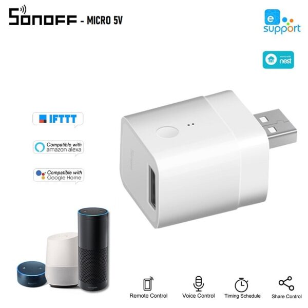 SONOFF Micro - 5V безжичен USB смарт адаптер - SONOFF Micro - 5V Wireless USB Smart Adaptor_00