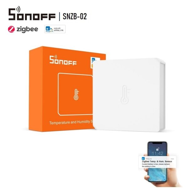SONOFF SNZB-02 - ZigBee сензор за температура и влажност - SONOFF SNZB-02 - ZigBee Temperature And Humidity Sensor
