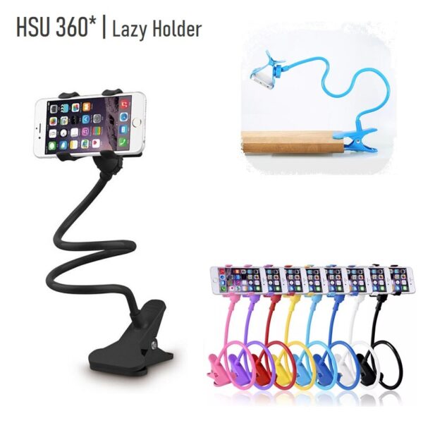 HSU 360 Lazy Holder - Универсална стойка за телефон с двойна щипка - hsu-360-lazy-holder-universal-phone-holder_01