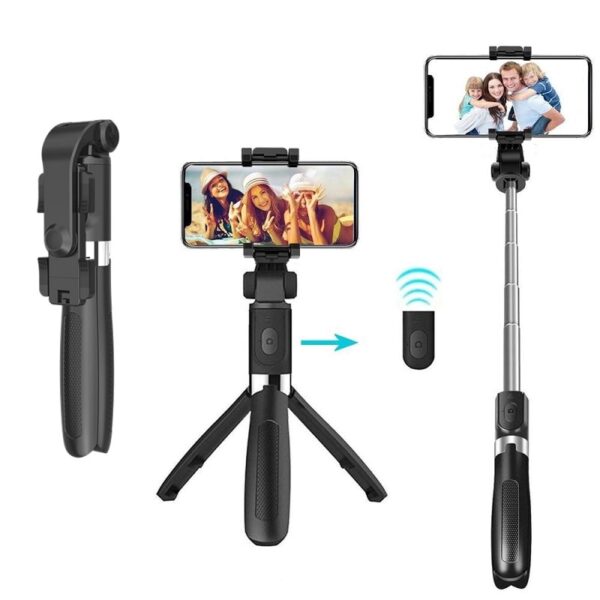 Селфи стик 3 в 1 HSU Standart L01s - Tрипoд + Bluetooth дистанционно - Selfie stick 3 in 1 HSU Standart L01s - Tripod + Bluetooth remote_01