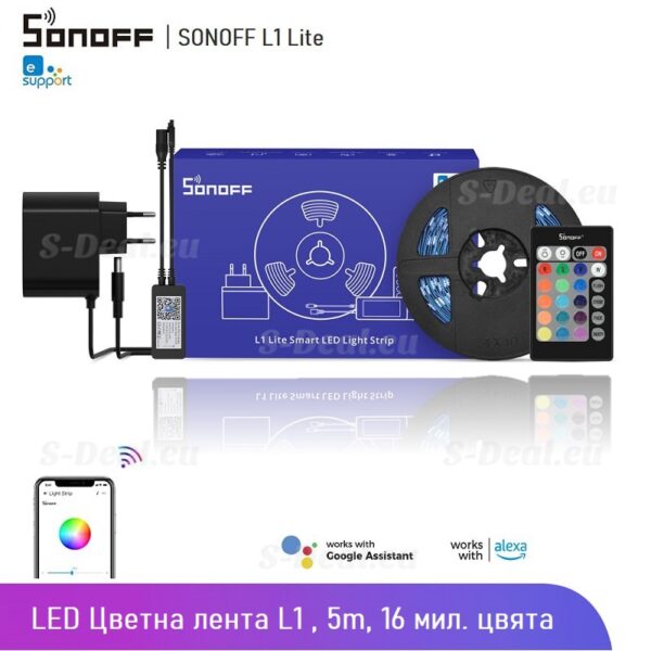 SONOFF L1 Lite - интелигентна LED светлинна лента 5м - SONOFF L1 Lite Smart LED Light Strip – 5M