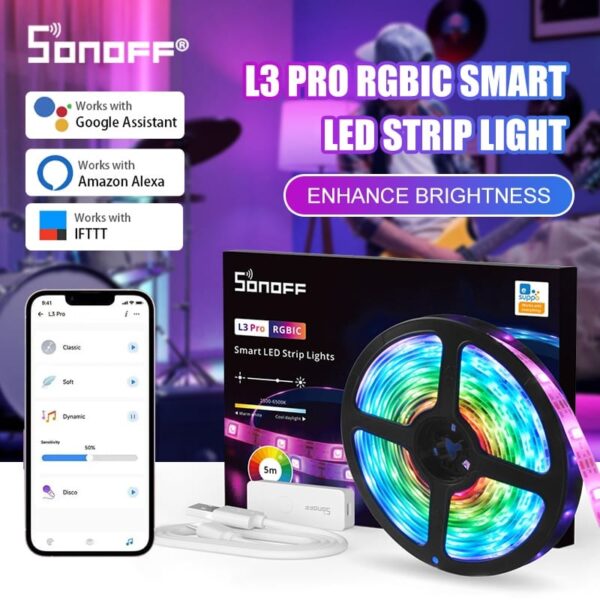 sonoff l3 pro rgbic smart led strip lights