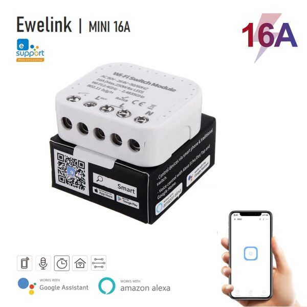 Ewelink mini 16A WiFi-Switch-Module-DIY-Breaker-App-Control
