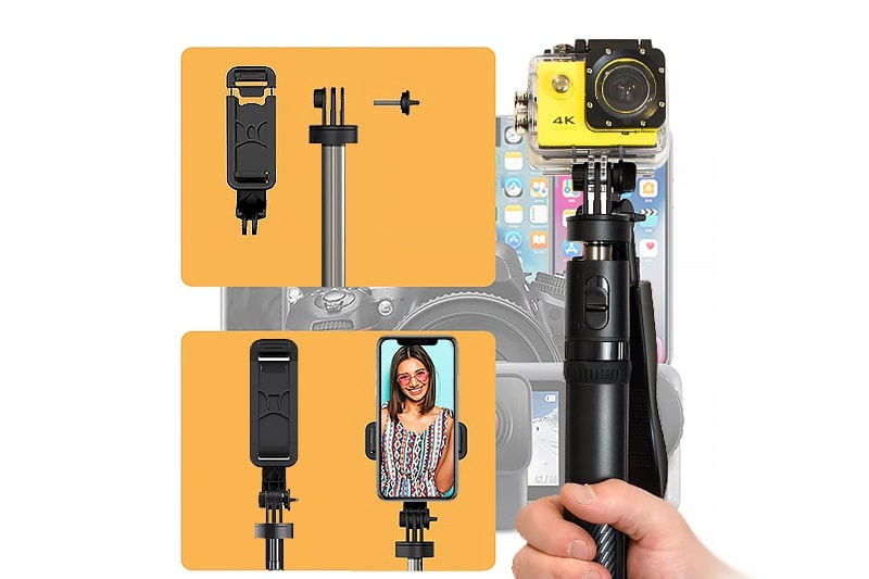 l05 149 cm selfie stick with tripod for phone and sports cameras02