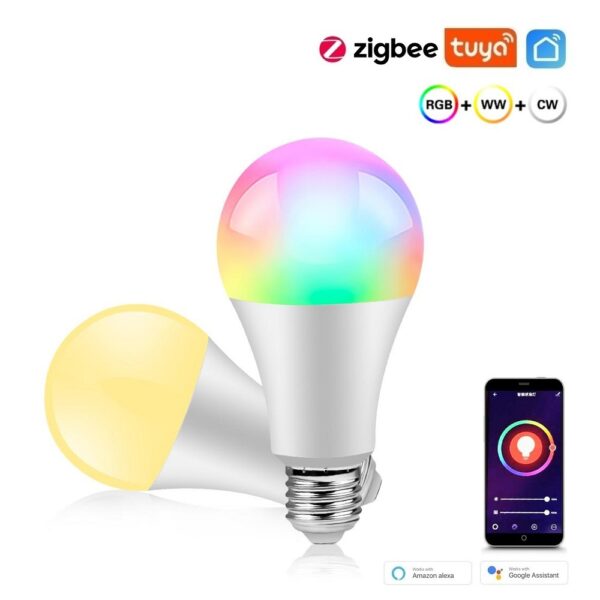 Tuya Смарт Zigbee LED Цветна Крушка 10W | RGBCW | E27 | SPARKLEIO