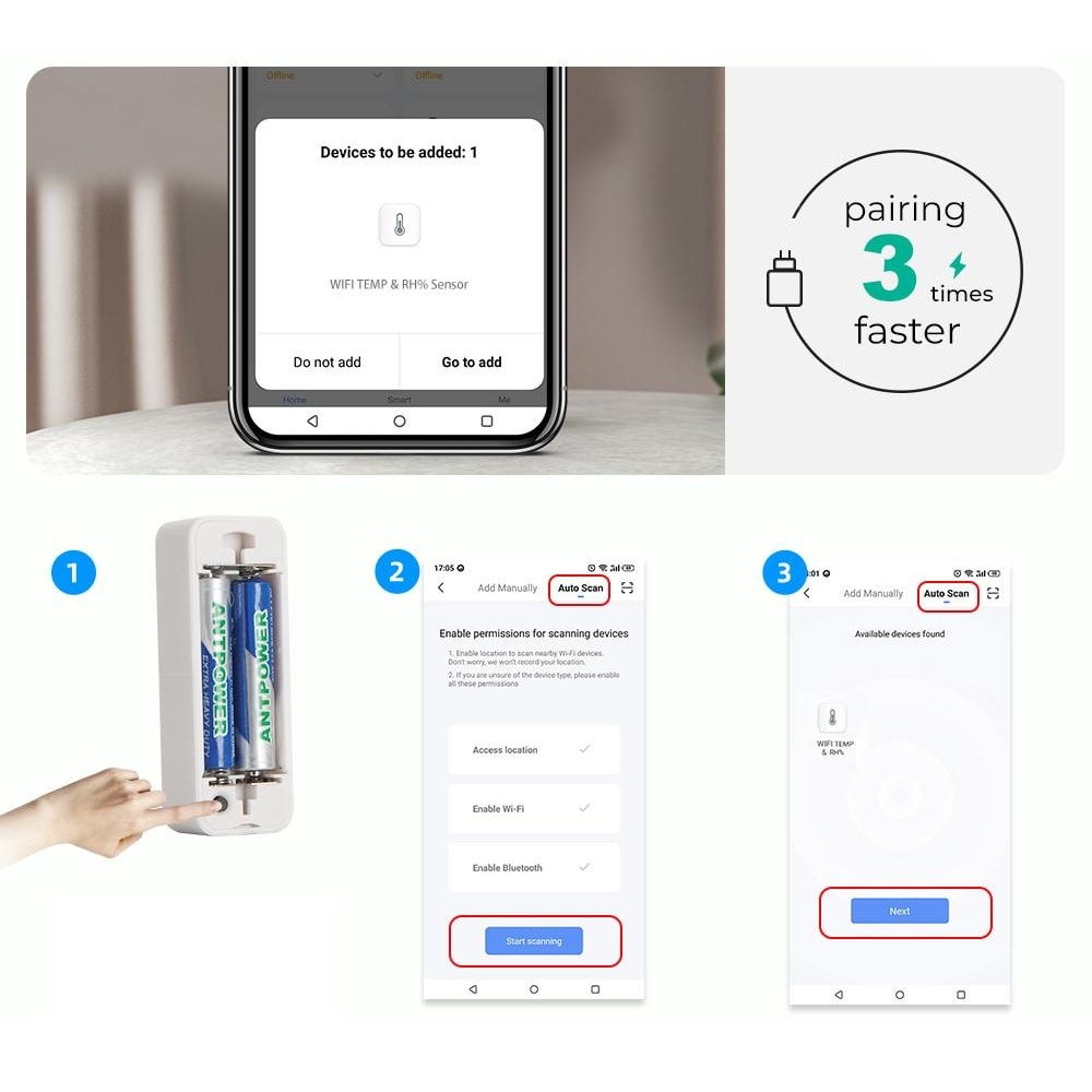Tuya WiFi Temperature Humidity Sensor APP Monitor Smart Home Work With Alexa Google Home 14