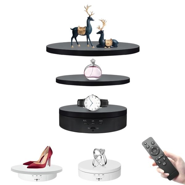 360 Degree Rotating Display Stand 3 in 1 -Auto-Electric-Turntable-With-Remote-Control-Rechargeable-3-Speed-Quiet-Display_01